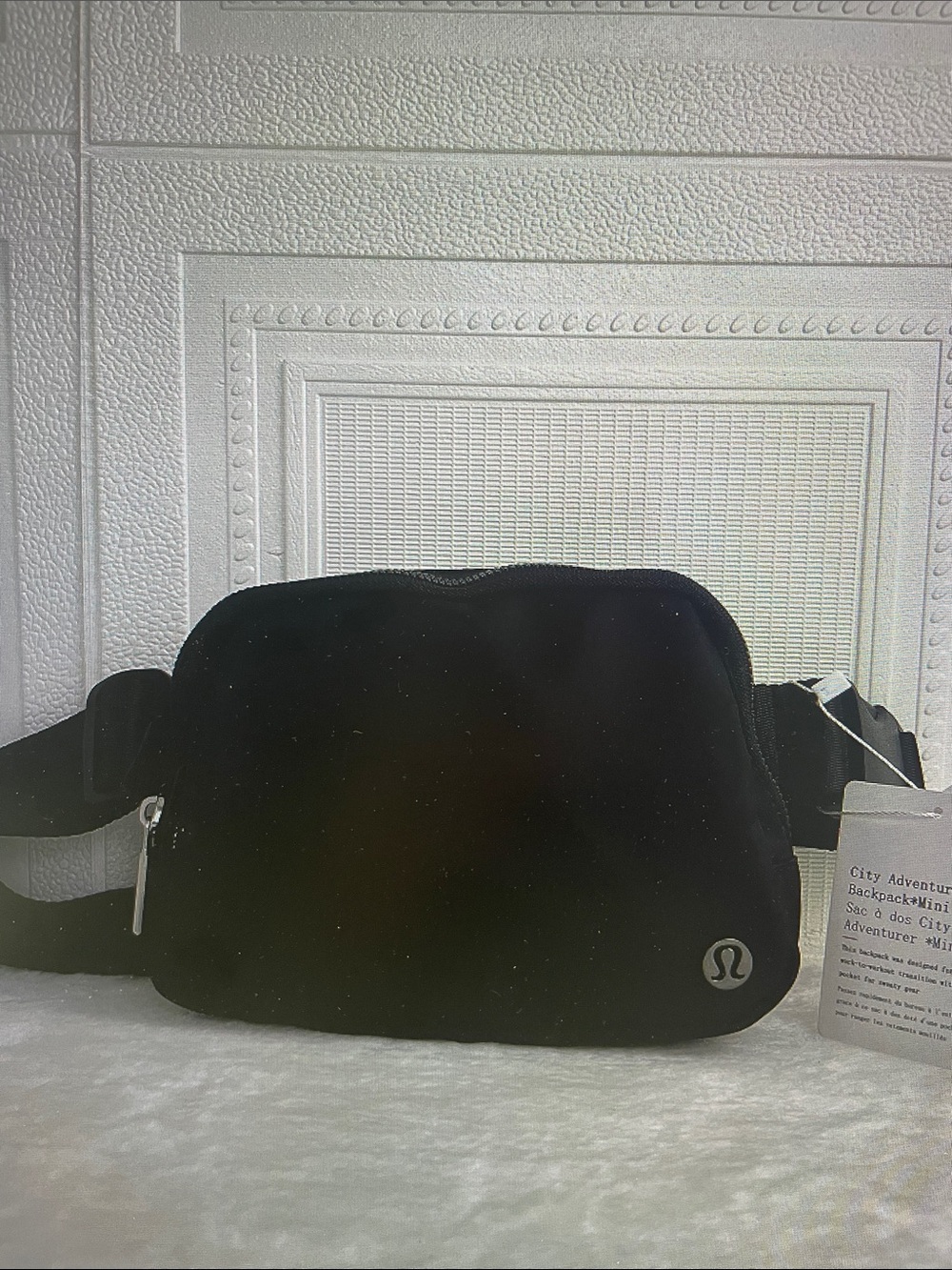 lululemon athletica Black Waist Belt Bag with Subtle Logo
